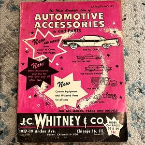Vintage 1957 J.C. Whitney Automotive Catalog